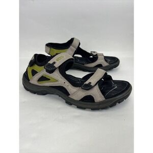 Ecco Receptor Yucatan Sport Hiking Sandals Womens EU 41 US 10 Straps Tan Green